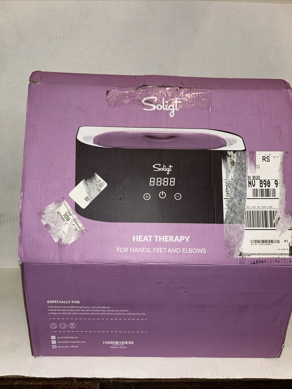 Soligt Heat Therapy Paraffin Wax Machine for Hand & Feet Used Working
